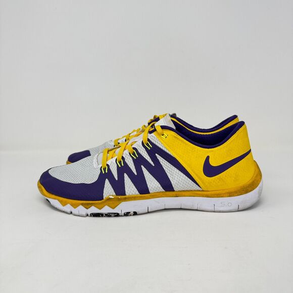 Nike Free Trainer 5.0 v6 Louisiana Tigers Athletic Running Shoes Men's Size 10.5 - Picture 2 of 9